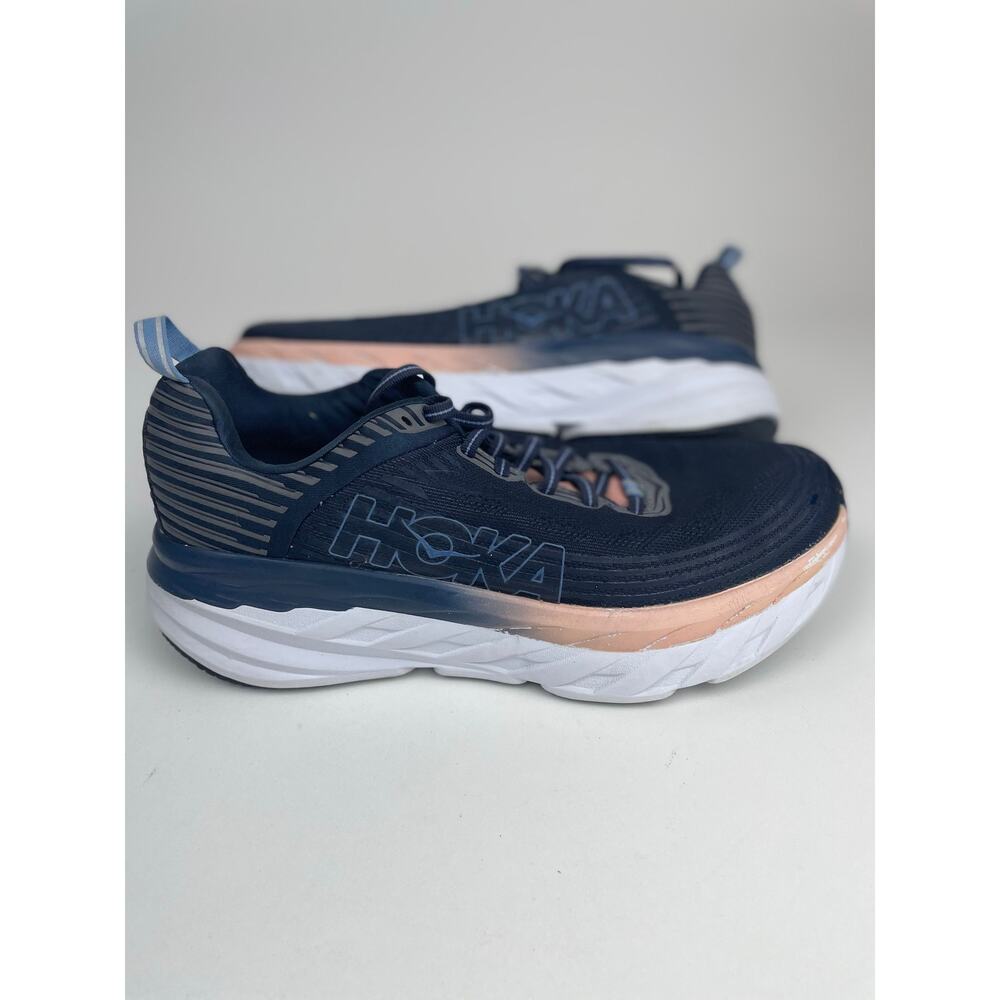 Hoka One One Running Shoes Men’s 9.5 Navy/Pink Missing Inserts